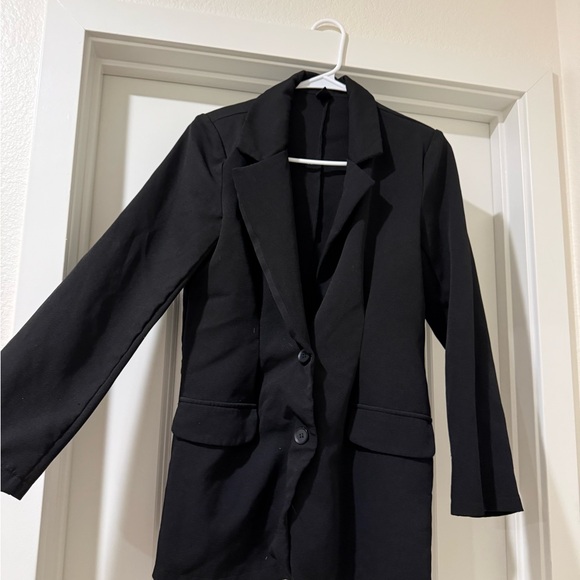 SHEIN Jackets & Blazers - SHEIN Black Single-Breasted Blazer Jacket